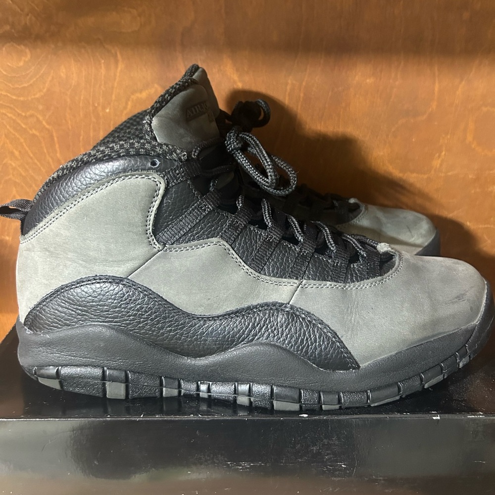 Jordan Black and Gray Athletic Shoes